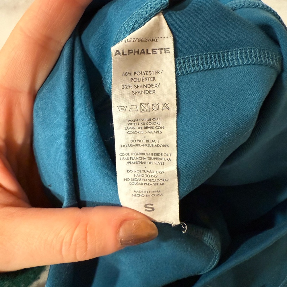 Alphalete Women's Teal Bike Shorts - Picture 3 of 3